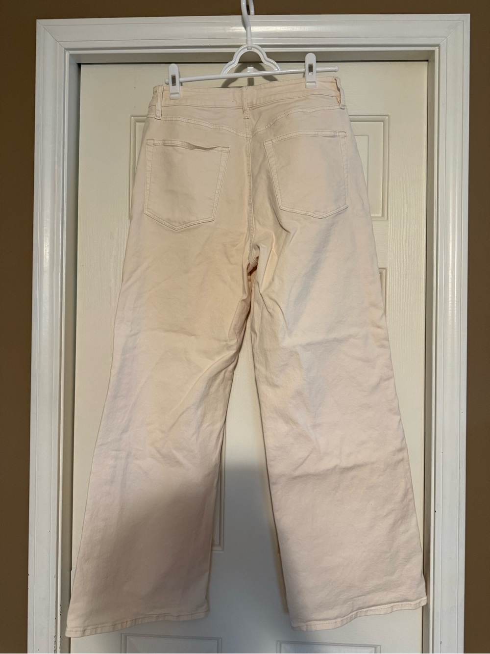 Loft Rivete Curvy Cream Wide-Leg Jeans - Picture 2 of 4
